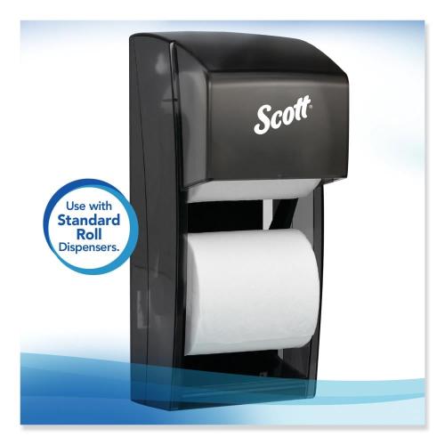 Set of 10 SCOTT Essential 100% Recycled Fiber SRB Bathroom Tissue - Biodegradable, Septic Safe, 2-Ply, White - Eco-Friendly Toilet Paper - 506 Sheets/Roll, 80 Rolls/Carton