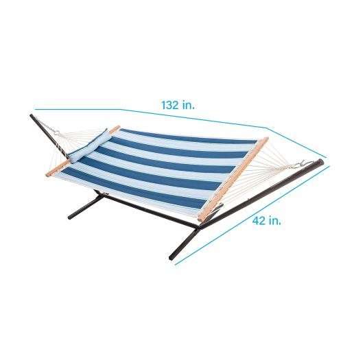 Style Selections Lexington Stripe Ocean Blue Quilted Hammock with Stand - missing parts