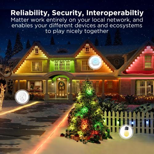 Govee 100-ft Plug-in White Indoor/Outdoor String Light with Color changing -Light LED Mini Bulbs Bluetooth Compatibility Wi-Fi Compatibility
