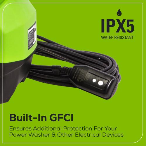 Greenworks 1800-PSI 1.2-GPM Cold Water Electric Pressure washer with 2 Spray Tips