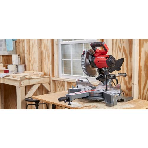 CRAFTSMAN 10-in 15-Amp Single Bevel Sliding Corded Miter Saw