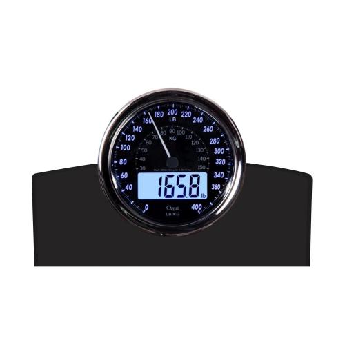 Ozeri 400-lb (180 kg) Rev Electro Mechanical 50 gram Sensor Digital Black Bathroom Scale