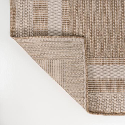 JONATHAN  Y TUSCAN SUN Dover 3-Stripe 3 X 5 (ft) Beige/Cream Indoor/Outdoor Solid Coastal Area Rug