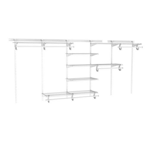 ClosetMaid ShelfTrack 7-ft to 10-ft x 12-in White Wire Closet Kit - no test