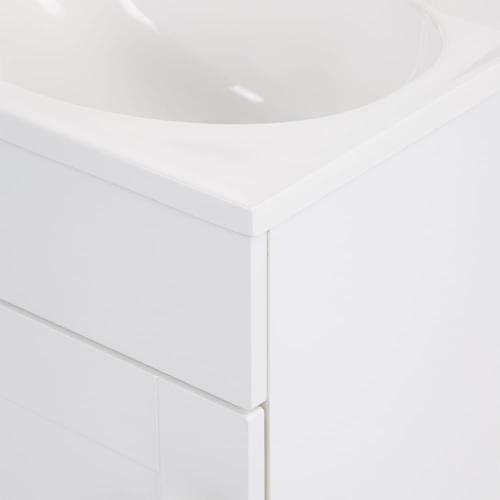 Project Source 24-in White Single Sink Bathroom Vanity with White Cultured Marble Top