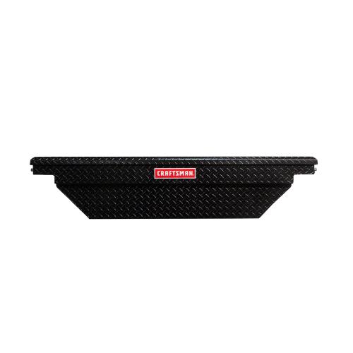 CRAFTSMAN 61.5-in x 20-in x 13-in Matte Black Aluminum Crossover Truck Tool Box - with dents, see the pictures.