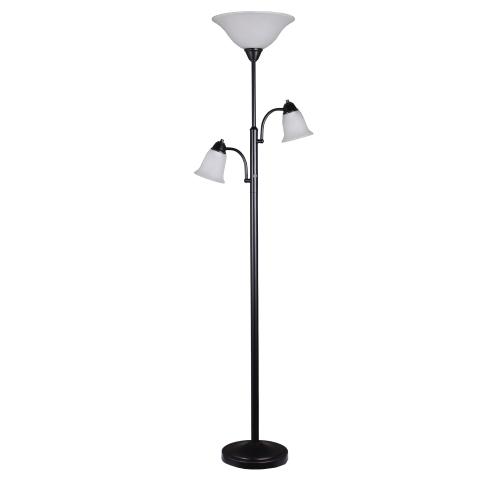 allen   roth 72.5-in Oil Rubbed Bronze Multi-head Floor Lamp (Broken glass; see the pictures)