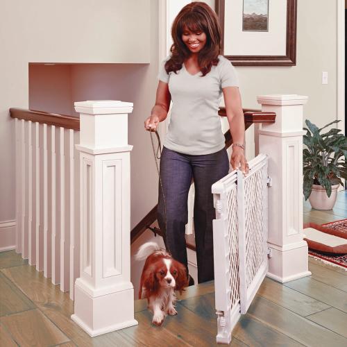 Toddleroo by North States 41-in x 27-in Hardware Mounted Soft White Plastic Safety Gate