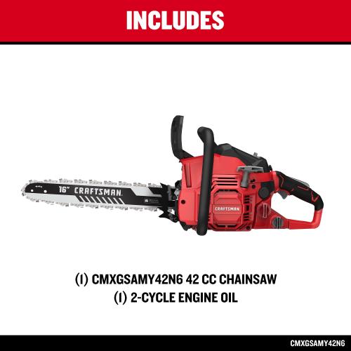 CRAFTSMAN S1600 42-cc 2-cycle 16-in Gas Chainsaw (no test)