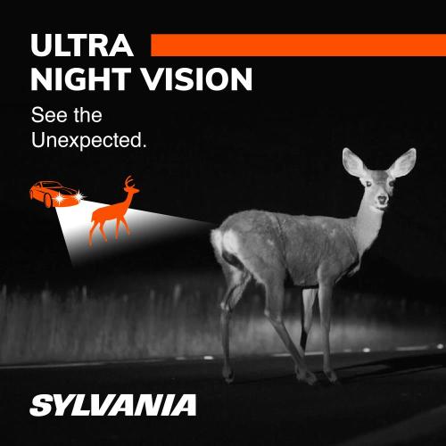 SYLVANIA  9005 ULTRA Halogen Forward Lighting Bulbs, White Light, 2 Pack - Brightest Headlight for Added Clarity