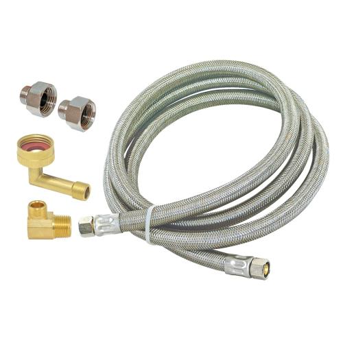 EASTMAN 8-ft 3/8-in Compression Inlet x 3/8-in Compression Outlet Stainless Steel Dishwasher Connector