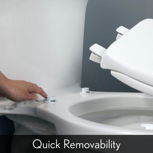 Bemis Easy Clean Wood Biscuit Round Toilet Seat