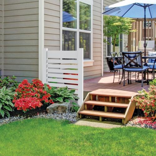 Freedom 36-in W x 48-in H White Vinyl Outdoor Privacy Screen