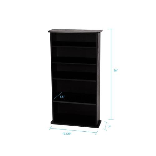Atlantic Black Traditional Wood Media Cabinet
