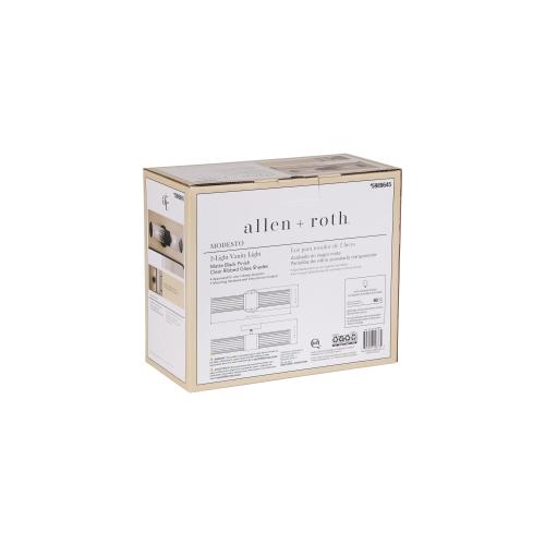 allen   roth Modesto 5-in 2-Light Matte Black Modern/Contemporary Vanity Light