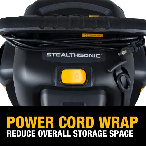 DEWALT Stealthsonic Quiet 12-Gallon 5.5-HP Corded Wet/Dry Shop Vacuum with Accessories Included