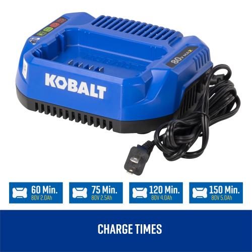 Kobalt 80-volt 16-in Straight Shaft Battery String Trimmer 2.5 Ah (Battery Included) (Charger Included) - missing 1 battery