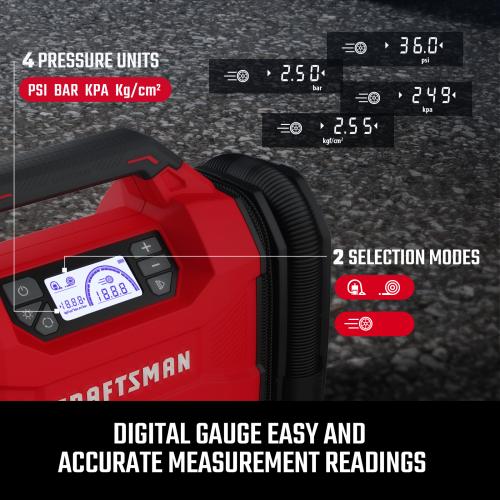 CRAFTSMAN 3-in-1 V20 Tool-Only 20-volt Air Inflator (Power Source: Battery)