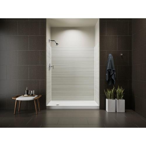 KOHLER Rely 32-in W x 48-in L White Single Threshold Rectangle Shower Pan Base with 4.375-in H Threshold (Right Drain)