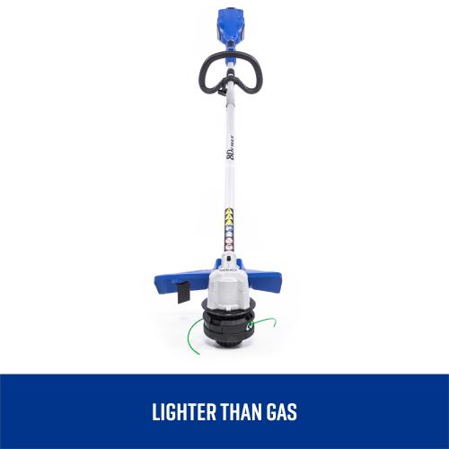 Kobalt 80-volt 16-in Straight Shaft Battery String Trimmer 2.5 Ah (Battery Included) (Charger Included) - missing 1 battery