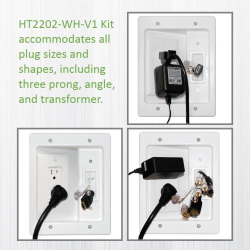 Legrand On-Q 4-27/64-in x 10-in PVC White Flat Screen Tv Kit