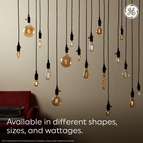 GE 60-Watt EQ A19 Warm Candlelight Medium Base (e-26) Dimmable LED Decorative Light Bulb (2-Pack)