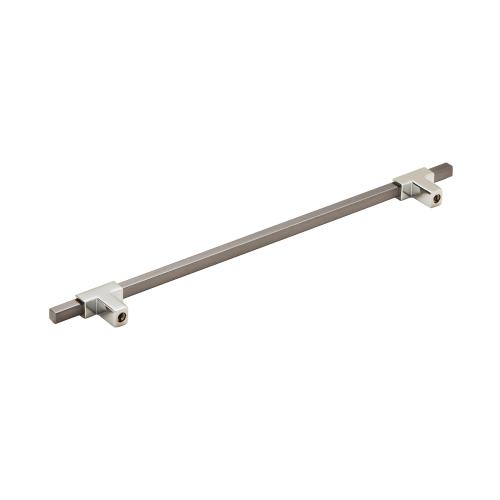 Amerock Urbanite 10-1/16-in (256mm) Center to Center Polished Chrome/Black Chrome Rectangular Bar Drawer Pull