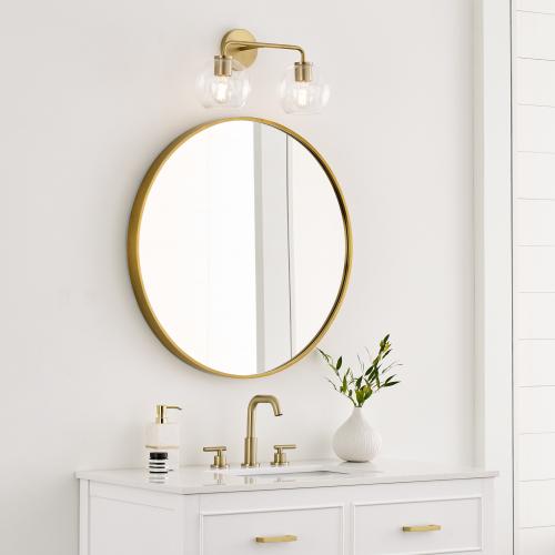 Generation Lighting Orley 17.5-in 2-Light Satin Brass Transitional Vanity Light
