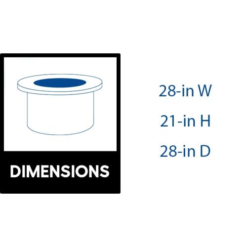 Origin 21 28-in W Black Steel Wood-Burning Fire Pit