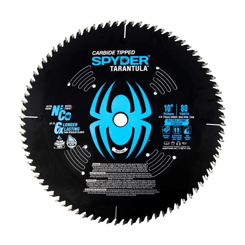 Spyder 10-in 80-Tooth Fine Finish Tungsten Carbide-tipped Steel Miter/Table Saw Blade