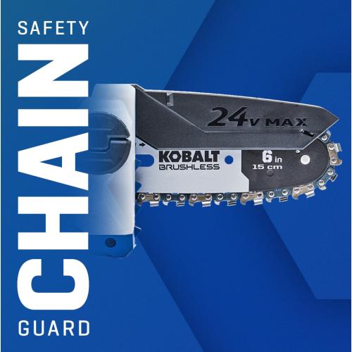 Kobalt 24-volt 6-in Brushless Battery 2 Ah Chainsaw (Battery and Charger Included)
