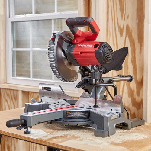 CRAFTSMAN 10-in 15-Amp Single Bevel Sliding Corded Miter Saw