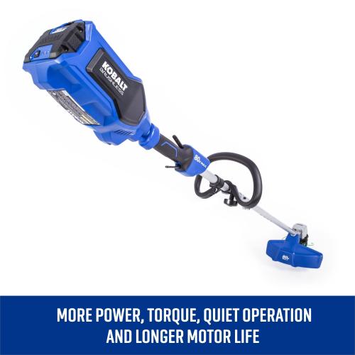Kobalt 80-volt 16-in Straight Shaft Battery String Trimmer 2.5 Ah (Battery Included) (Charger Included) - missing 1 battery