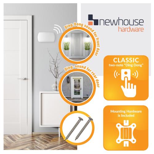 Newhouse Hardware White Wired Doorbell Doorbell kit