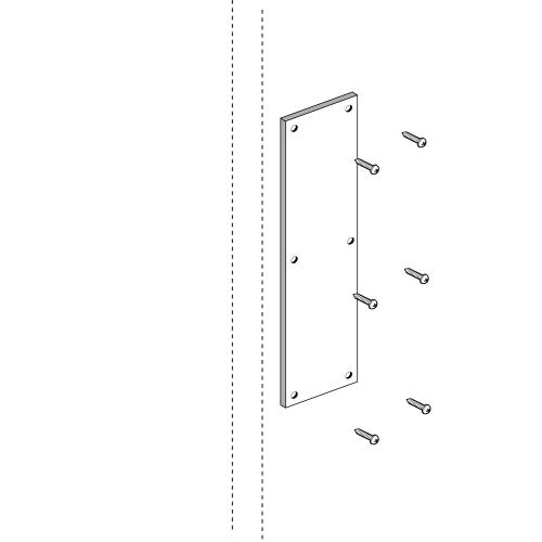 Prime-Line 4-in W x 16-in H Stainless Steel Push Plate