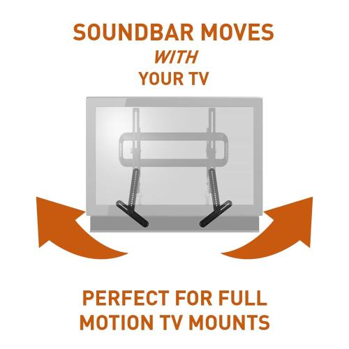 Sanus Advanced Soundbar Mount Fixed Indoor Wall Speaker Mount Fits TVs up to 102-in (Hardware Included)