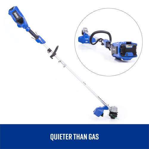 Kobalt 80-volt 16-in Straight Shaft Battery String Trimmer 2.5 Ah (Battery Included) (Charger Included) - missing 1 battery