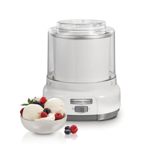 Hamilton Beach 1.5-Quart Electric Ice Cream Maker (Makes: Gelato, Sorbet, Frozen Yogurt,)