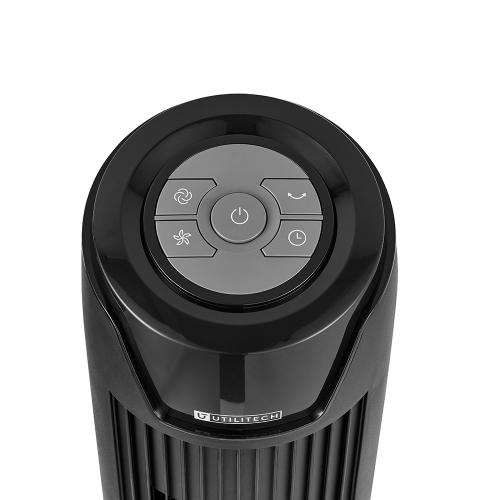 Utilitech 36-in 120 -Volt 3 -Speed Indoor BLACK/MATTE Oscillating Tower Fan with Remote