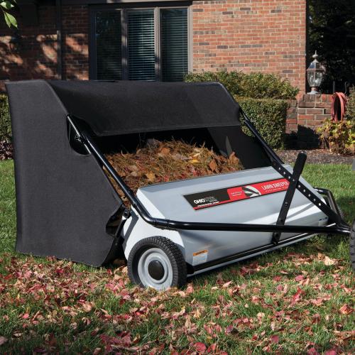 Ohio Steel 50-Inch Tow Lawn Sweeper with 26 Cu. Ft Hopper Capacity - Save Time and Effort with Fast and Efficient Sweeping