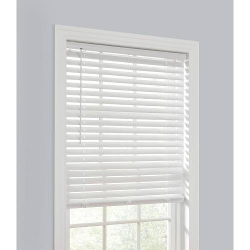 Project Source Premium 2-in Slat Width 27-in x 64-in Cordless White Vinyl Room Darkening Horizontal Blinds