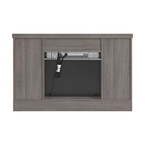 Style Selections 48-in W Iron Oak Infrared Quartz Electric Fireplace