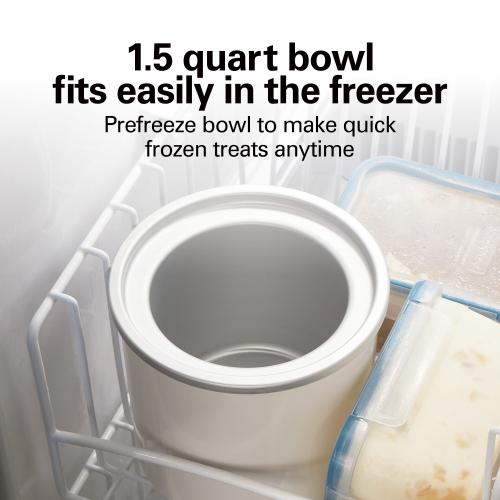 Hamilton Beach 1.5-Quart Electric Ice Cream Maker (Makes: Gelato, Sorbet, Frozen Yogurt,)