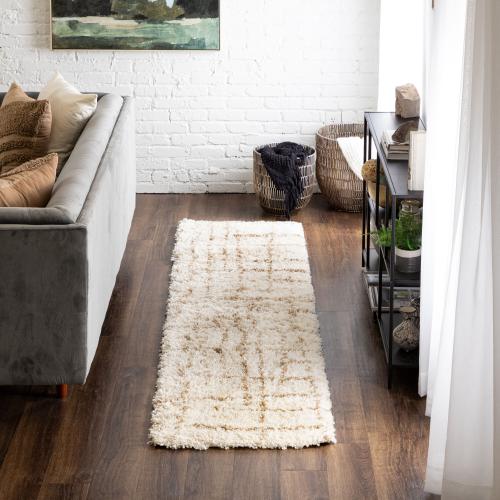 Origin 21 Desert Chessboard 2 X 7 (ft) Beige Indoor Runner Rug