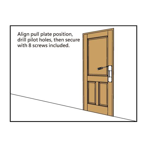 RELIABILT 4-in W x 16-in H Stainless Steel Pull Plate