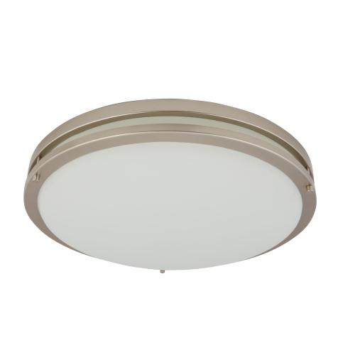 Good Earth Lighting Jordan 1-Light Satin Nickel LED Flush Mount Light ENERGY STAR