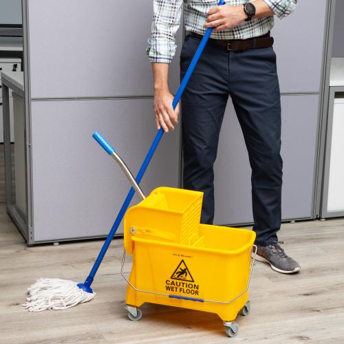 Mind Reader 5-Gallons Down-Press Mop Wringer Bucket