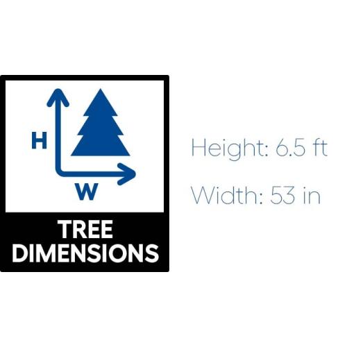 6.5-ft National Tree Company 6.5-ft Dunhill Fir Pre-lit Artificial Christmas Tree with Multicolor Incandescent Lights