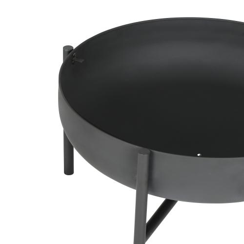 Origin 21 28-in W Black Steel Wood-Burning Fire Pit