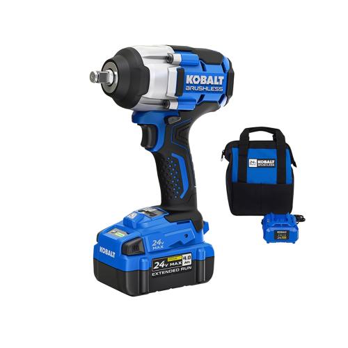 Kobalt 24-volt Variable Brushless 1/2-in Drive Cordless Impact Wrench (Battery and Charger Included)